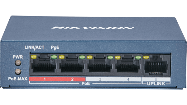 Hikvision DS-3E0105P-E/M 4 Port POE Switch